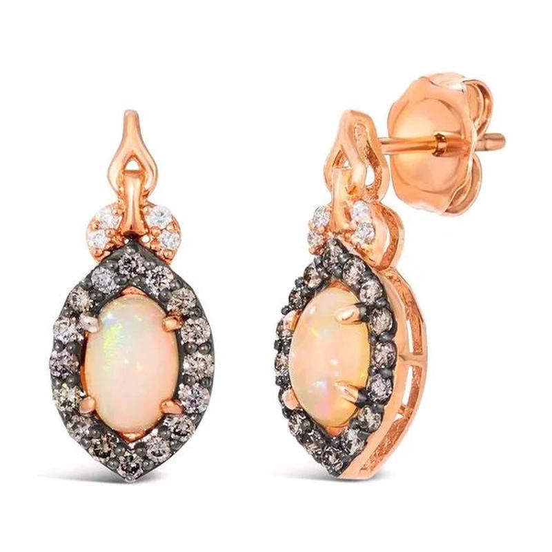 Le Vian 14K Strawberry Gold Opal Drop Earrings 0.62ct - Default Title